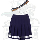 Gothic Pleated Mini Skirt – High Waist A-Line Punk Chic